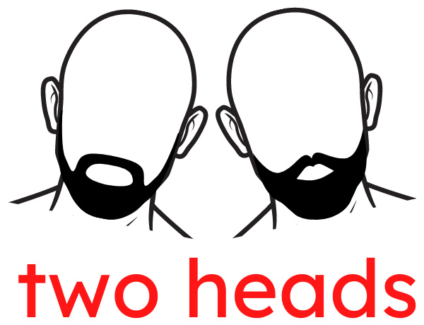 two heads hot sauce logo