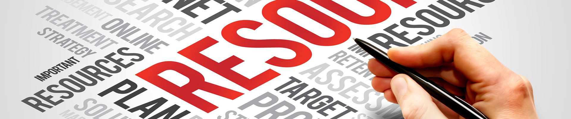 word cloud for the word resources