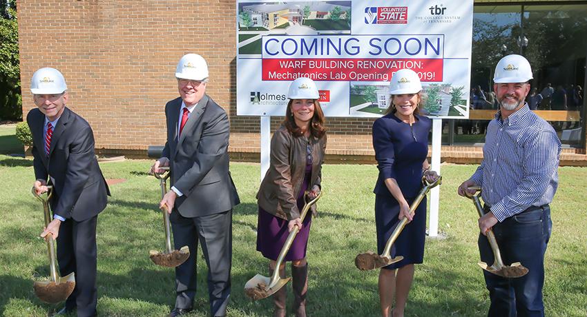 Warf Groundbreaking picture at Vol State