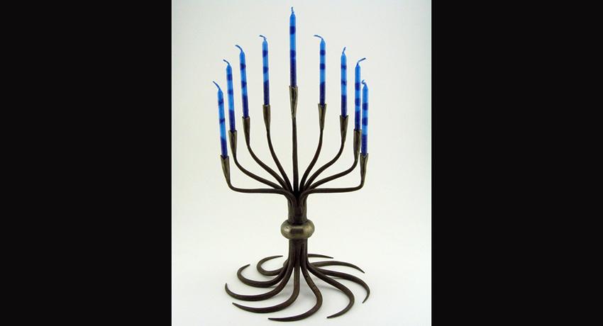 Pictured: Menorah by Abraham Pardee.