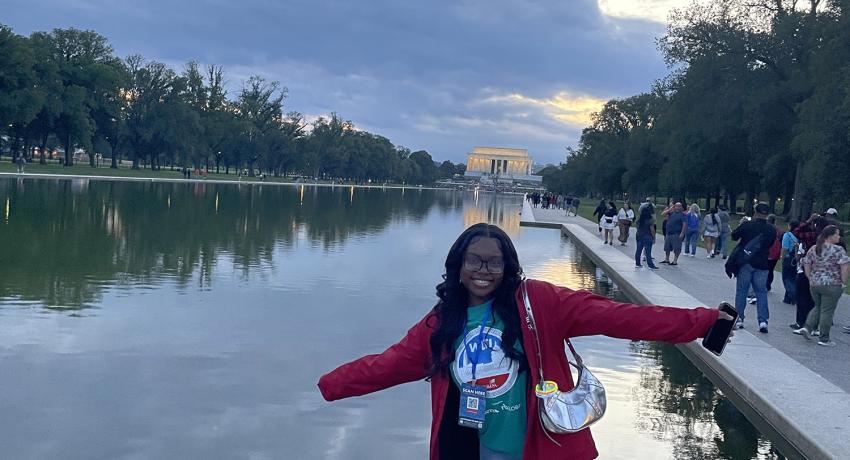 Shay at the Reflecting Pool