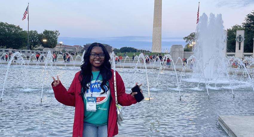 Shay at the World War II Memorial